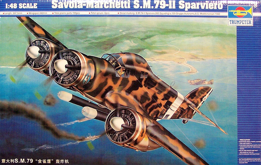 Savoia Marchetti Sparviero 79 GCE "Regia Aeronáutica - Trumpeter 1/48 Boxart