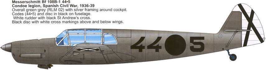 Messerschtmitt Bf108 Taifun - Legion Condor - Eduard 1/48 Perfil_gris