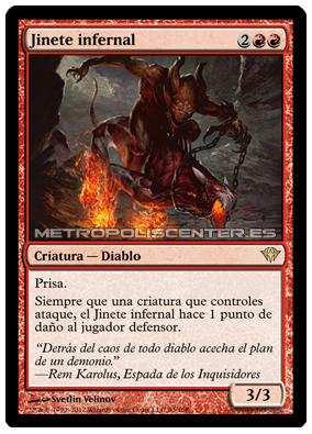 Mazo demonios Rojo-negro Jineteinfernal