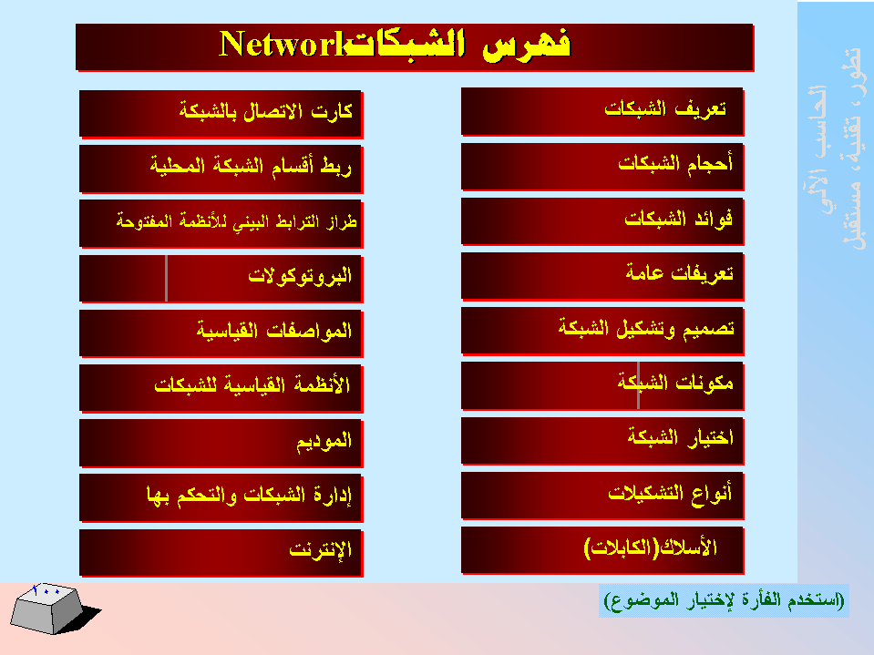 الحاسب اﻻلي -  تطورا - تقنية -  مستقبﻻ SLIDE100