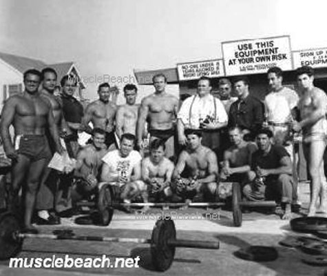 El lugar de nacimiento del culturismo Muscle-beach-venice-50s