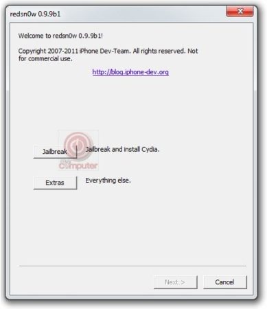 RedSn0w 0.9.9b1: Jailbreak iOS 5, iOS 4.3.3, 4.3.5 sin IPSW Redsn0w0.9.9b1-389x450