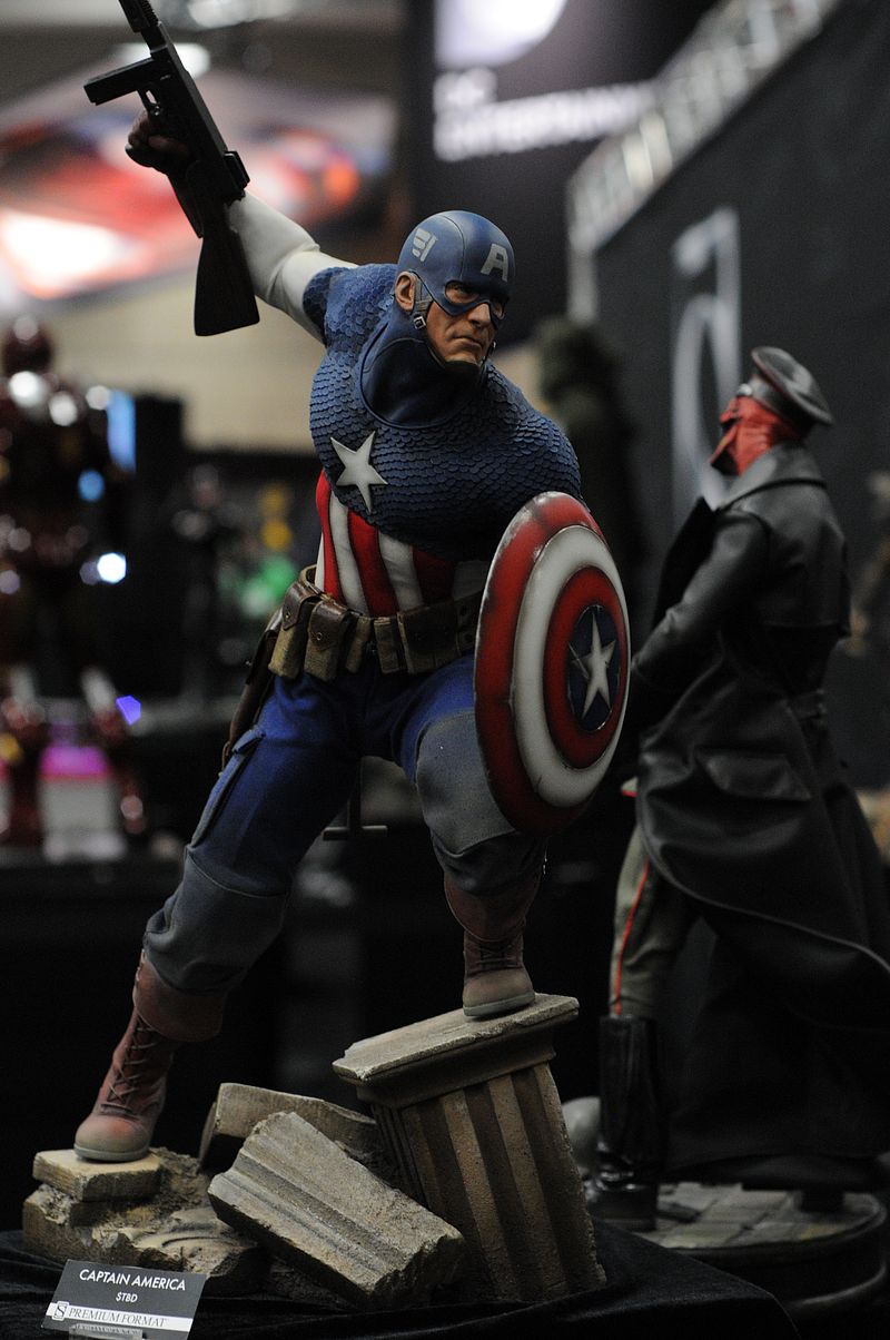 CAPTAIN AMERICA " ALLIED CHARGE ON HYDRA " Premium format Sdcc2013_sideshow_50