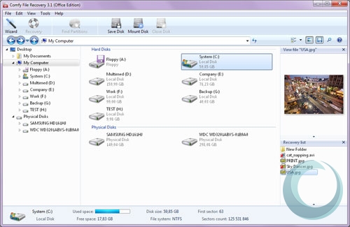 portable - Comfy File Recovery 3.2 Commercial/Office Edition Portable Screen