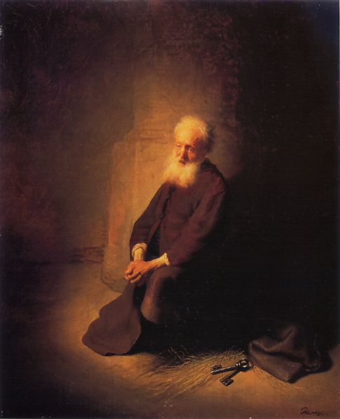  ◦˚ღ ســـجل حضــورك بــلوحه فنية ღ˚◦ - صفحة 42 Rembrandt-apostle-kneeling