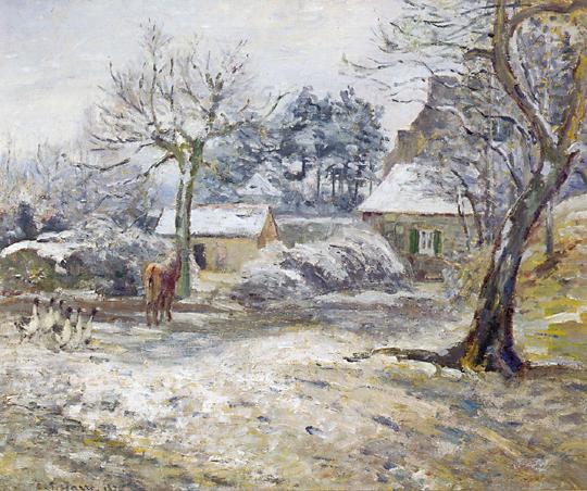  ◦˚ღ ســـجل حضــورك بــلوحه فنية ღ˚◦ - صفحة 41 Pissarro-snow