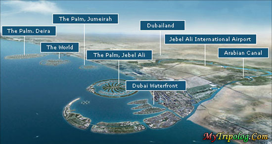 அழகிய துபாய் பாகம் 03. Dubai-waterfront-the-palm-dubailand-arabian-canal-airport