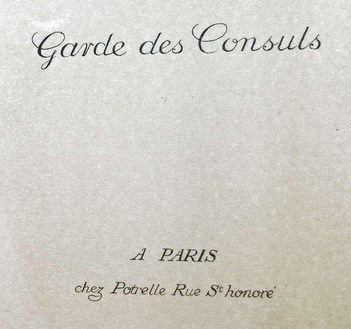 POTRELLE : LA GARDE DES CONSULS – 1801 Potrelletitle1b