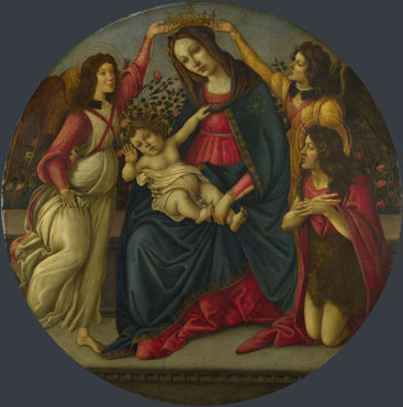 موسوعة ضخمة من الصور الحصرية لأمنا كلية الطهر أم النور Botticelli-virgin-child-saint-john-two-angels-NG226-fm