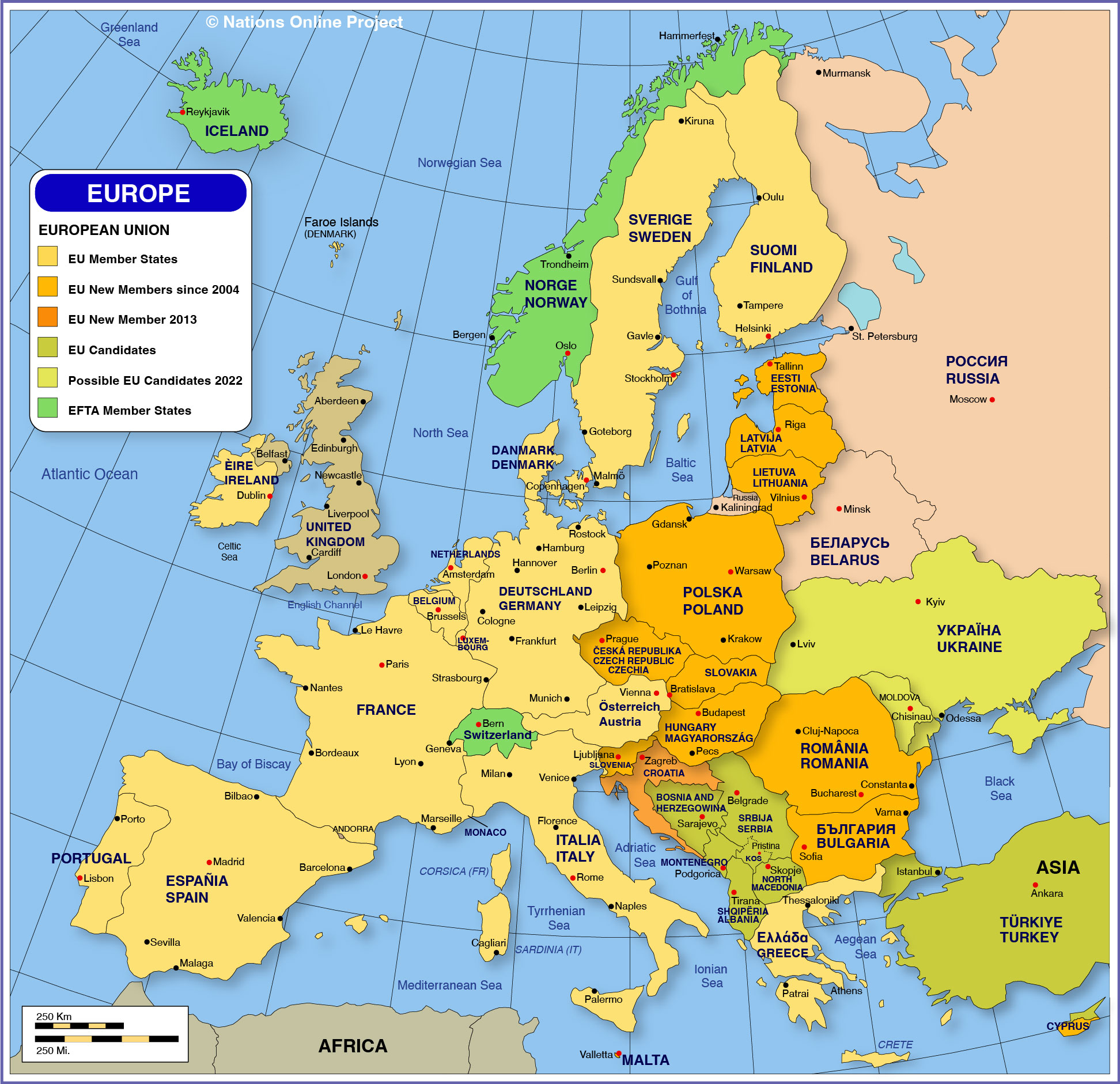 Češka više ne prihvata migrante Countries_europe_map