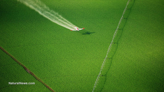 GMOs, chemical agriculture release billions of tons of carbon into atmosphere Crop-Dusting-Farm-Plane-Pesticides