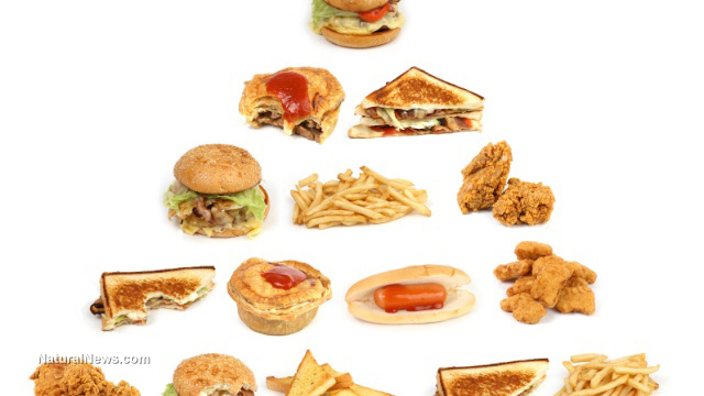 What are the most addictive foods in the world? Food-Pyramid-Junk-Fast-Burger-Fries-Fried-Cheese