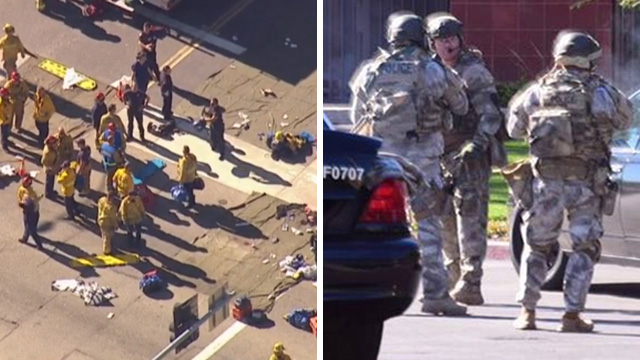 San Bernardino shooting, Inland Regional Center -  More false flag BS Bernadino-Scene-Police