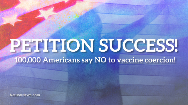 100,000 signatures on medical choice petition Petition-Success-Vaccine-Coercion