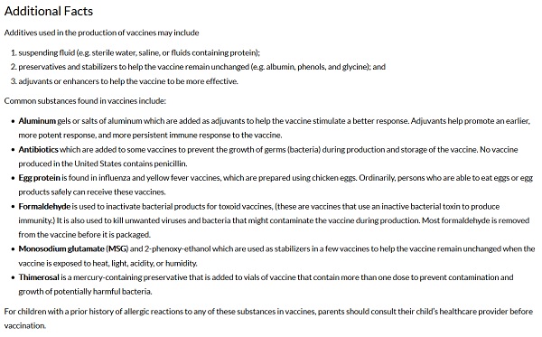 Five years of PROOF that the CDC knows vaccines still contain mercury, formaldehyde, aluminum, antibiotics and MSG… all of which are toxic to human biology CDC-vaccine-ingredients-2017-600