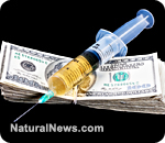 new video interview featuring Jon Rappoport exposing the dirty secrets of the vaccine industry Cash-Dollars-Bribe-Vaccine-Syringe