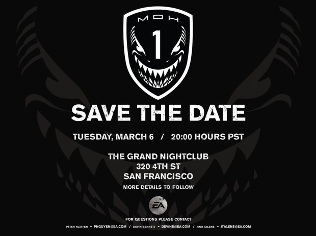 Medal of Honor 2 será revelado el próximo mes Save-the-Date