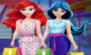 العاب تلبيس بنات - لعبة تلبيس ملابس عيد الحب Ariel-and-jasmine-mall-shopping