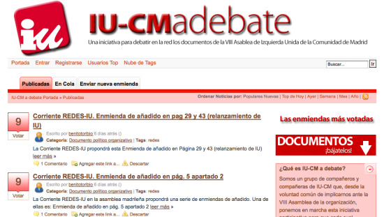 Izquierda Unida abre su debate en la red Iucm