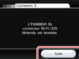 Connection Via le connecteur USB Nintendo W5