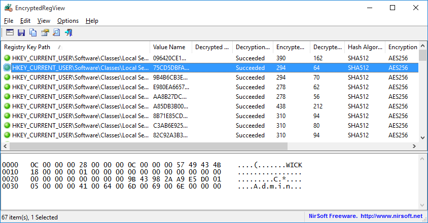 EncryptedRegView 1.0  Encryptedregview