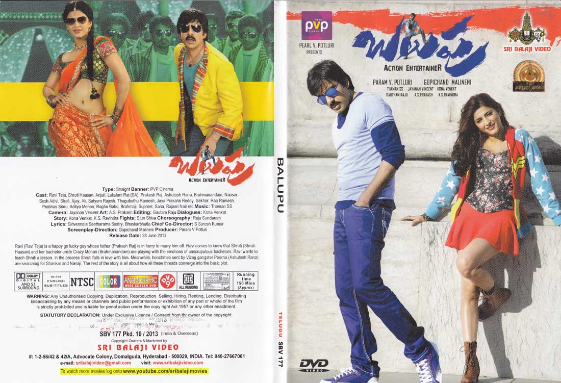 BALUPU (2011)TELUGU con SHRUTI HAASAN + Jukebox + Traduciendo... 1389655135Balpu_Telugu_DVD_2013