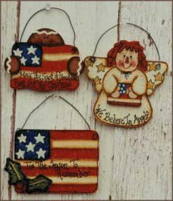 Painted Patriotic Ornaments Ornaments