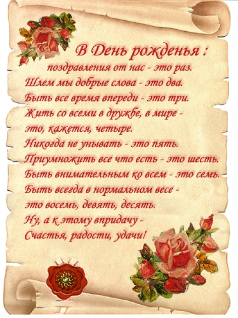 Образцы Поздравления На День Рождения