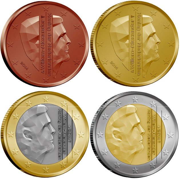 Nuevo diseño de los euros de los Países Bajos Holan2013