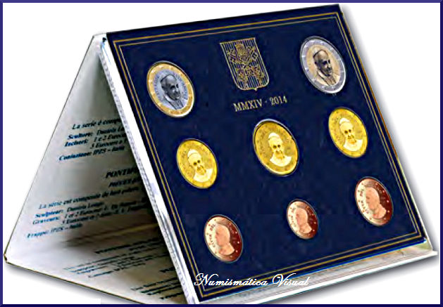 Vaticano 2014 - Nuevas monedas - Coincard, Serie de Valores y Serie Proof Vati-2014