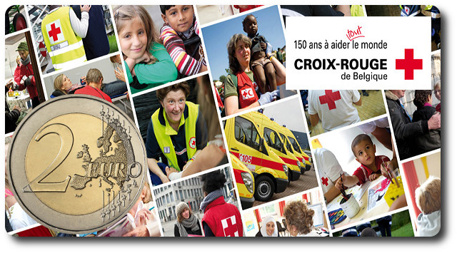 Bélgica 2€ 2014 - 150 años de la Cruz Roja belga 2eurccbel2014