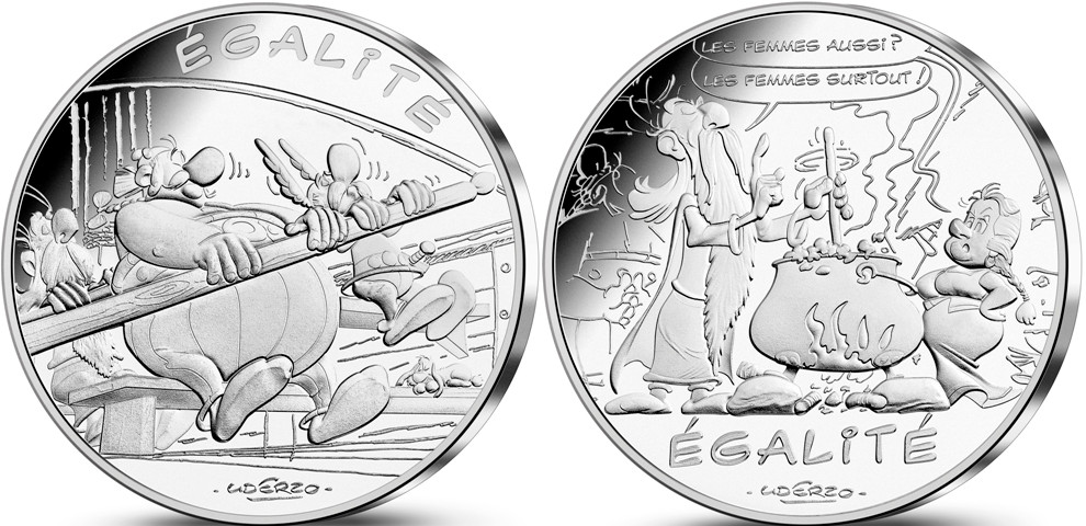 Euros Asterix. Monnaie Paris Igualdad2