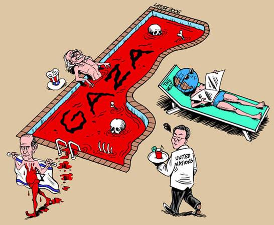 كاريكاتير > كاريكاتير برازيلي عن ما حدث في غزة Karekater3394
