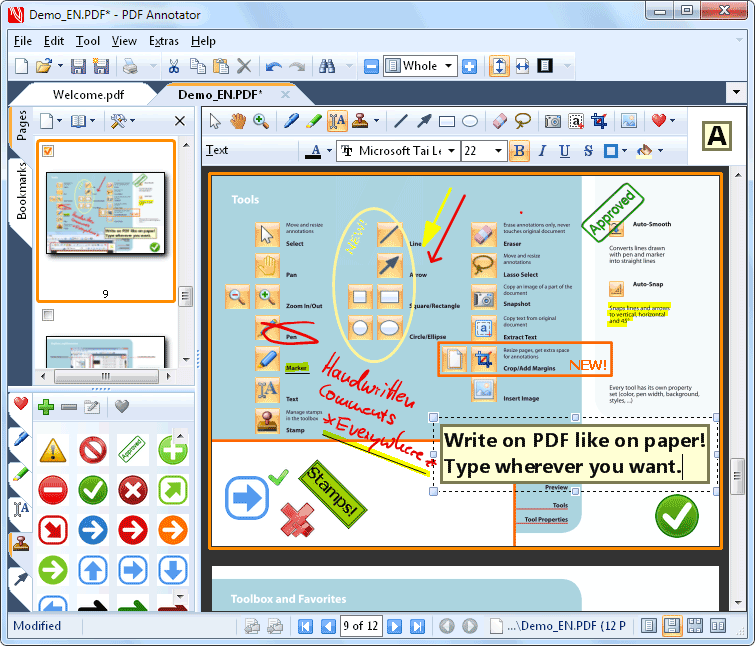 PDF Annotator 2.0.0.250 برنامج للكتابه علي ملفات PDF Screenshot