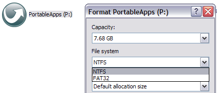 حل مشكلة فلاشة  ميمورى بحجم 16 جيجا ولا استطيع نسخ ملف اليه بحجم 10 جيجا  File-system-ntfs