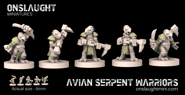 [Onslaught miniatures] Nouveautés Avian%20serpent%20warriors