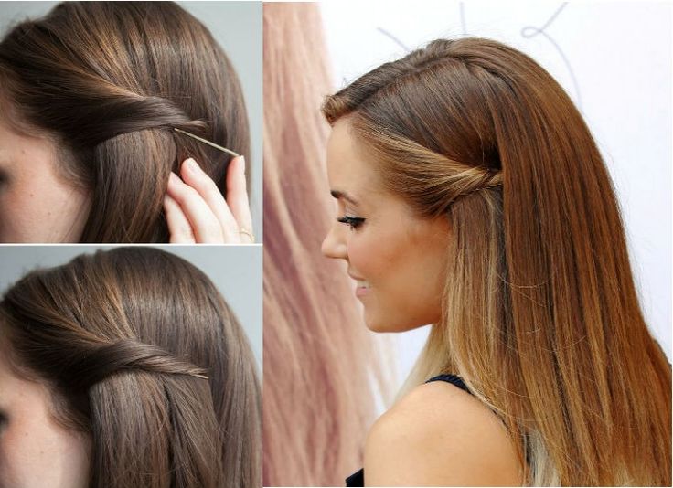 طرق سهلة لتصفيف شعرالفتيات  Easy-Hairstyles-which-can-be-done-in-Seconds-The-twist-and-side-pinned