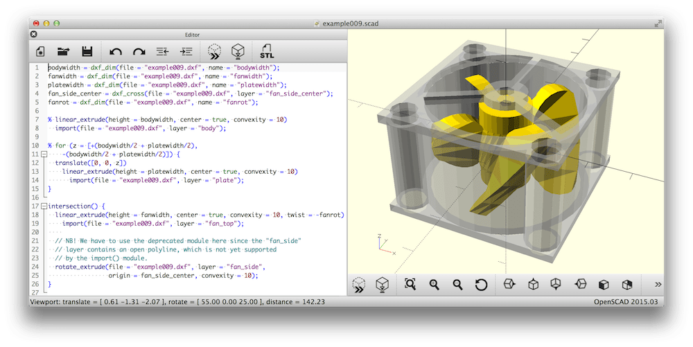 OpenSCAD : un langage 3D Screenshot