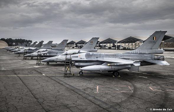 Un F-16 belge a été détruit par un incendie lors d’une opération de maintenance F16-belge-20160302