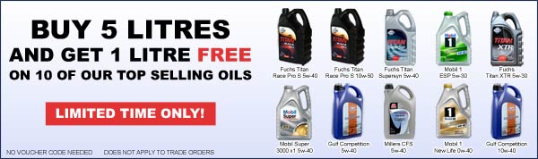 Buy 5 Litres and get 1 Litre free on 10 of our top selling oils Forum-post-5-1