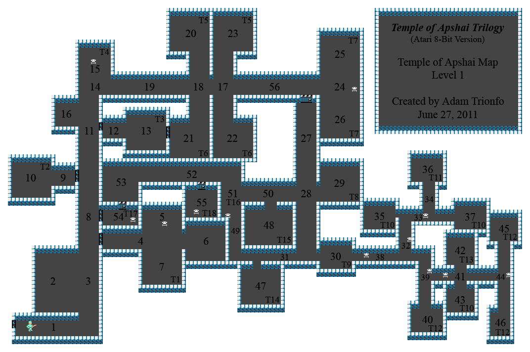 Capítulo 1.3 - Temple of Lies - Página 2 Temple%20of%20Apshai%20Trilogy%20%28Temple%20of%20Apshai%20Map%20-%20Level%201%29%28Atari%29