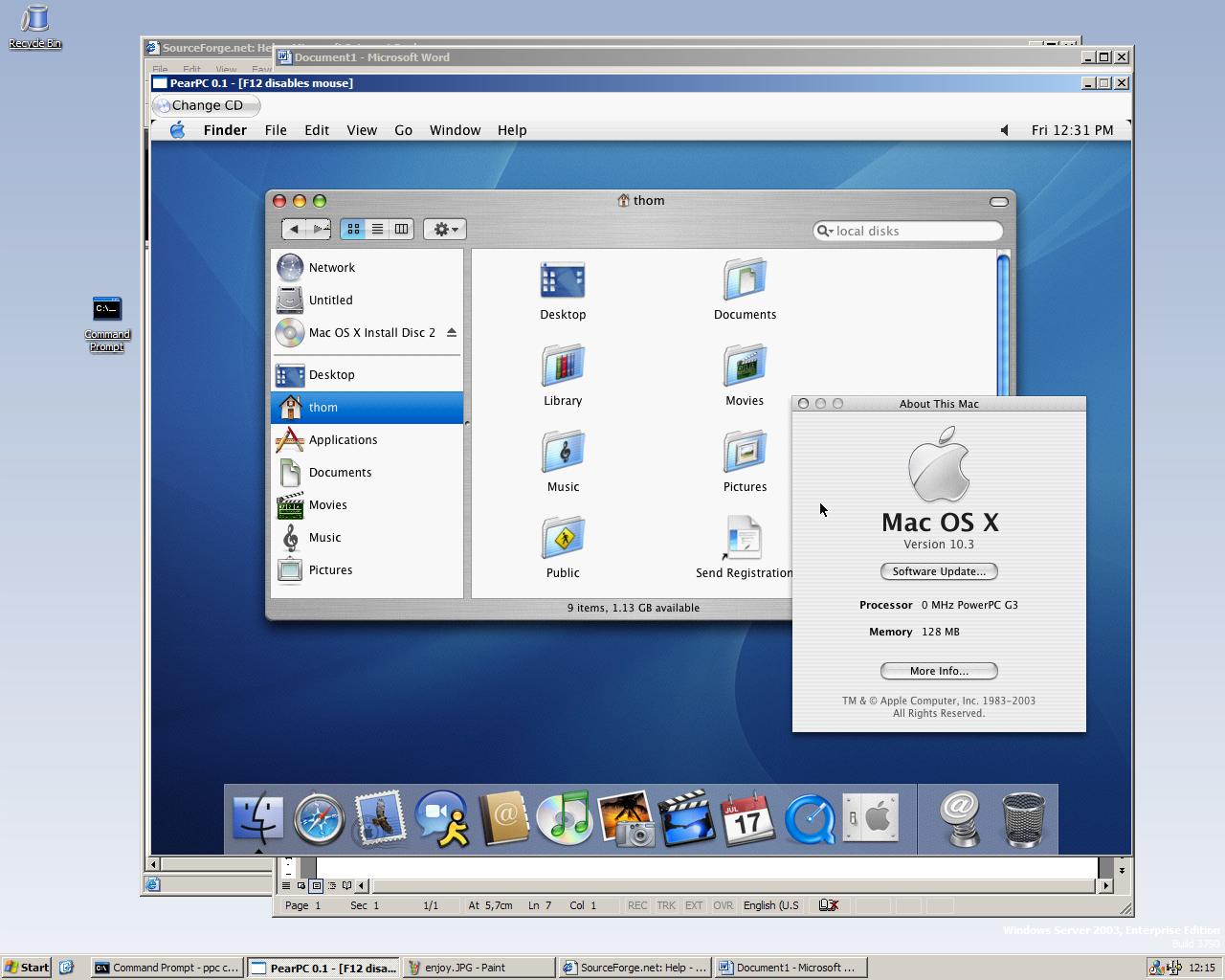 PearPC Macintosh Emulator'ü Pearpc8