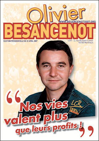 Les affiches de campagne (Sourires) Besancenot