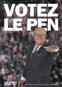 Les affiches de campagne (Sourires) Lepen-blague