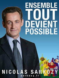 Les affiches de campagne (Sourires) Sarkozy-blague