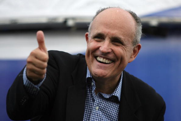 Sexual Predator Donald Trump "just came strolling in" on Naked Pageant Contestants..  Rudy-Giuliani-Thumbs-Up