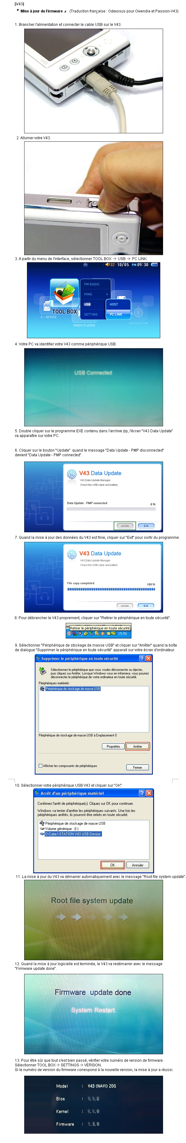 Firmware 2.6.2 pour V43 V43firmware-update-french