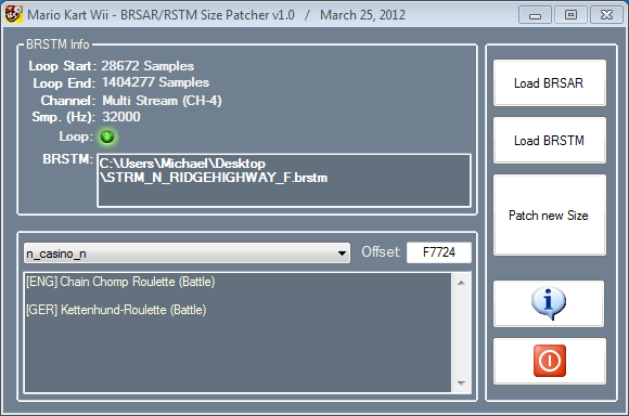 BRSAR BRSTM Patcher Brstmpatcher_screenshot