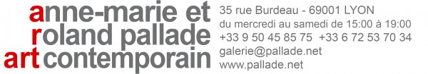 Une expo. Claude Gazier, du 16 septembre au 18 novembre à la Galerie Pallade de Lyon Amrp-ARIAL-rouge-gris70-droite-avec-adresse-test-600x105