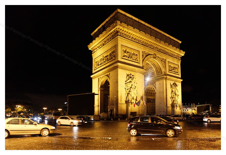 Panorama Paris By Night 1 Arc%20de%20Triomphe-border